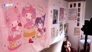 Cute hello Kitty Fan Teen in Blowjob & Fuck for Cum in Face Ft. Amber Kai