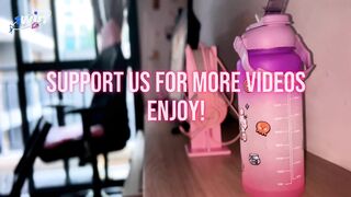 Cute hello Kitty Fan Teen in Blowjob & Fuck for Cum in Face Ft. Amber Kai