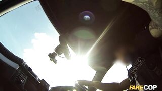 Policeman Fucks a Geek and Spunks over her Glasses - Fake Cop