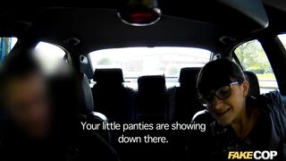 Policeman Fucks a Geek and Spunks over her Glasses - Fake Cop