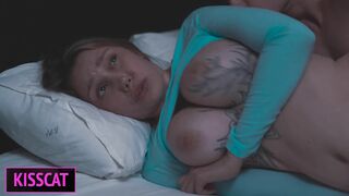 Step Mom can't Resist of Step Son's Big Cock in Share Bed — will she Notice when he Fuck Stepmommy?