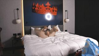 Maid Finds Dildo in Guests Room and Fucks her Pussy nearly getting Caught