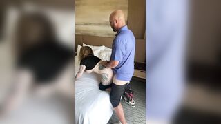 Hubby gives MILF Multiple Orgasms in Hotel Getaway