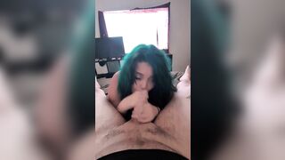 POV Pretty Rave Goth Girl Swallows my Load