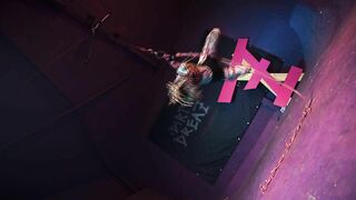 Tattooed Skinny Girl get Suspended on Rope - Bondage Shiabri BDSM