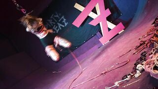 Tattooed Skinny Girl get Suspended on Rope - Bondage Shiabri BDSM