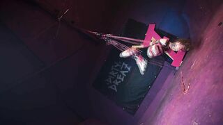 Tattooed Skinny Girl get Suspended on Rope - Bondage Shiabri BDSM