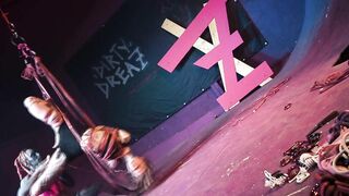 Tattooed Skinny Girl get Suspended on Rope - Bondage Shiabri BDSM