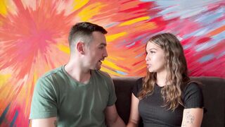 Cute Latina Girl next Door Invites White Guy into her Apartment