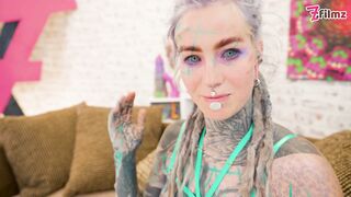 Hard Anal Fuck for Tattoo Girl - Big Cook Destroys her Asshole - ATM Hardcore Assfuck with Creampie