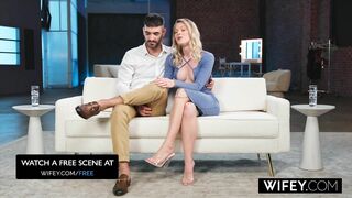 WIFEY Tiny Hotwife Sammm next Door Holds Hubby's Hand while she Devours Monster BBC