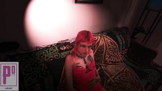 Goth Babe Brings him back to her Place to Fuck his Ass