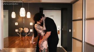 Curious Goth Girl follows me back to my Hotel Room..