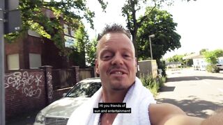 Public Outdoor Sex with Hot German Blonde Curvy MILF Babe