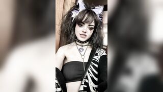 Little Kitten gives her Dildo a Blowjob...