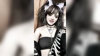 Little Kitten gives her Dildo a Blowjob...