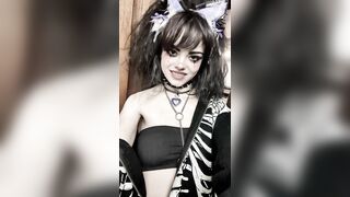 Little Kitten gives her Dildo a Blowjob...