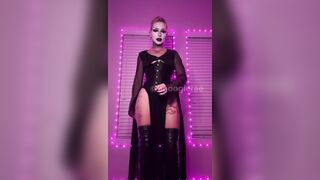 Goth Femdom Mistress Tells you how she wants you to Cum
