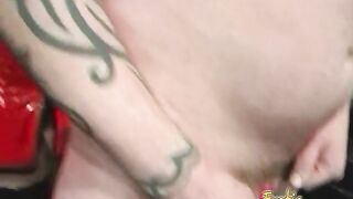 Two Hot Latex-clad Babes have some Fun with a Raunchy Dude