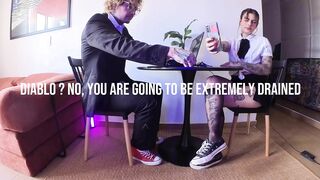 Goth Babe Deepthroat and Creampie Big Cock