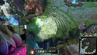 Neeko Support Deepthroats Dildo and Plays with herself in Lane