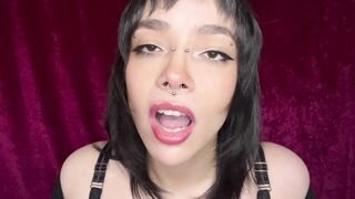 Drooling Long Tongue JOI with Countdown CUM IN MY MOUTH!