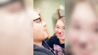 Goth Girl Gets Caught Flashing Boobs by Daddy