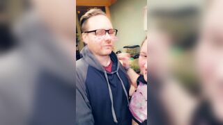 Goth Girl Gets Caught Flashing Boobs by Daddy