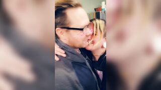 Goth Girl Gets Caught Flashing Boobs by Daddy