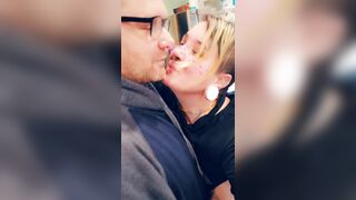 Goth Girl Gets Caught Flashing Boobs by Daddy