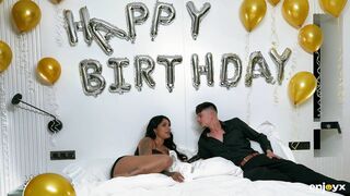 Hot Indian Brunette Pornstar Yasmina Khan Fucks on her Birthday