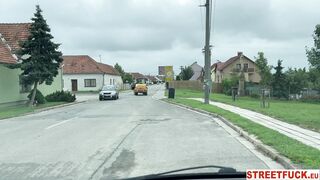 STREETFUCK INCREDIBLE SCREAMING SHAKING ORGASMS - Michaela Isizzu Cum Runs down her Face