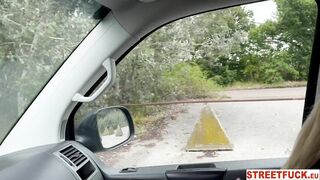 STREETFUCK INCREDIBLE SCREAMING SHAKING ORGASMS - Michaela Isizzu Cum Runs down her Face
