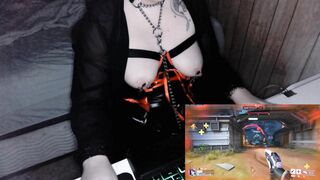Shiny Succubus Plays Overwatch as a Heal Slut