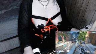 Shiny Succubus Plays Overwatch as a Heal Slut