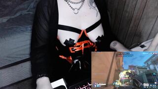 Shiny Succubus Plays Overwatch as a Heal Slut