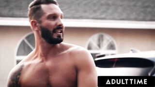 ADULT TIME - Bored Rocky Emerson TEASES Classmate while Washing Car & Gets her SOAPY PUSSY Pounded!