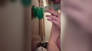 Blonde Slut Fucks herself in the Tub