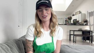Barista Girl Cheats on Boyfriend while he's at Work "i Bet you would Fuck me better Anyway..."