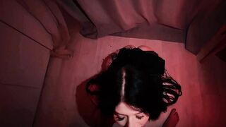 Goth Slut with Huge Tits and Ass Kinkybliss Gets Cum on her Face after a Deep, Sloppy Blowjob and a Hard Fuck