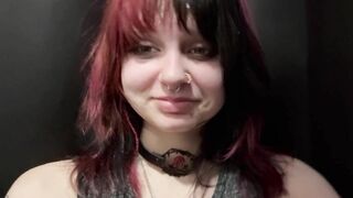 18 Year old Goth Cutie Gets a Facial POV