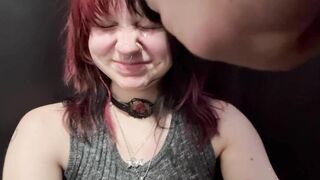 18 Year old Goth Cutie Gets a Facial POV