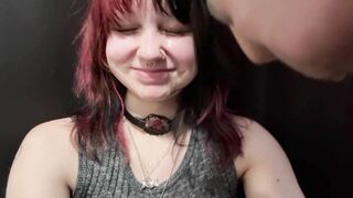 18 Year old Goth Cutie Gets a Facial POV