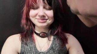 18 Year old Goth Cutie Gets a Facial POV