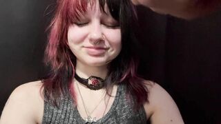 18 Year old Goth Cutie Gets a Facial POV