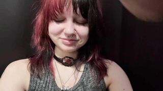 18 Year old Goth Cutie Gets a Facial POV