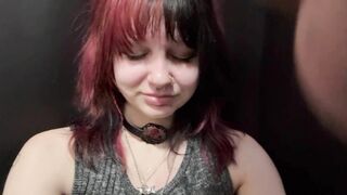 18 Year old Goth Cutie Gets a Facial POV