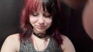 18 Year old Goth Cutie Gets a Facial POV