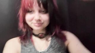 18 Year old Goth Cutie Gets a Facial POV