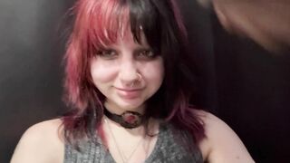 18 Year old Goth Cutie Gets a Facial POV